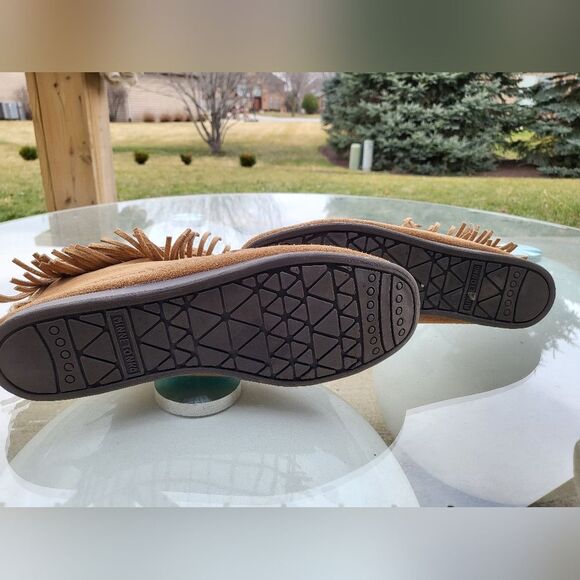 Minnetonka Women's Hi Top Back Zip Boot Tan Size 10 - Picture 8 of 12